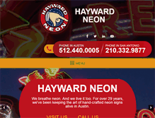 Tablet Screenshot of haywardneon.com